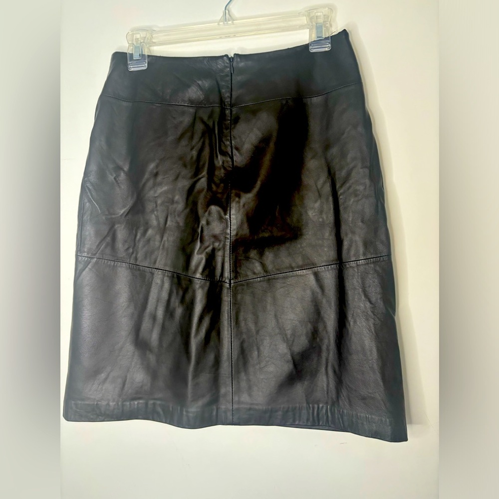 NWT Prestwick & Moore brown leather skirt size 12 P
